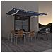 Tenda Automatica con Sensore Vento e LED 500x350 cm Blu Bianca - Foto miniatura 6