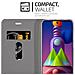 Custodia Compatibile Con Samsung Galaxy M51 In Grigio Chiaro Marrone - Coperchio Protettiva Con Chiusura Magnetica, Funzione Stand E Tasca Per Le Carte - Foto miniatura 3