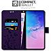 Custodia Compatibile Con Samsung Galaxy A91 In Lilla Scuro Fiore - Coperchio Protettivo In Design Floreale Con Chiusura Magnetica, Funzione Stand E Slot Per Carte - Foto miniatura 3