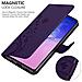 Custodia Compatibile Con Samsung Galaxy A91 In Lilla Scuro Fiore - Coperchio Protettivo In Design Floreale Con Chiusura Magnetica, Funzione Stand E Slot Per Carte - Foto miniatura 5