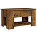 Tavolino Da Salotto Rovere Fumo 79x49x41cm In Legno Multistrato - Foto miniatura 5