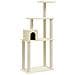 Albero Per Gatti Con Tiragraffi In Sisal Crema 147 Cm - Foto miniatura 2