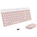 Tastiera e Mouse Wireless 920-011314  (Layout Tedesco) Colore Rosa - Foto miniatura 4