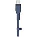Cavo in Silicone da USB-C a Lightning 1M - Blu - Foto miniatura 5