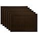Set Tovagliette Americane Cucina Antiscivolo In Tinta Unita Lavabili In Vari Colori Set 6 Marrone - Foto miniatura 1