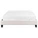 Letto Senza Testata Tessuto Roanne 140 X 200 Cm Beige Chiaro - Foto miniatura 3