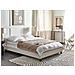 Letto Senza Testata Tessuto Roanne 140 X 200 Cm Beige Chiaro - Foto miniatura 1