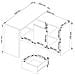 Scrivania ad angolo B17, 1 anta 1 cassetto, 120x126x79 cm, Colore Weng? - Foto miniatura 3