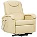 Poltrona Relax In Ecopelle Elettrica Massaggiante Reclinabile Per Interno - Beige - Foto miniatura 1