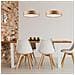 Lampada A Sospensione Eveline - Marrone - Legno, Vetro - 80x37x37 Cm - Foto miniatura 3
