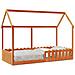 Giroletto Casetta Bambini Marrone Cera 90x190 Cm Massello Pino - Foto miniatura 1