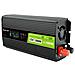 Green Cell Przetwornica Napicia Powerinverter Lcd 12 V 500w / 1000w Przetwornica Samochodowa Z Wywietlaczem - Czysty Sinus Adattatore E Invertitore Auto Nero - Foto miniatura 1