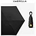 Ombrello Pieghevole Compatto Con Impugnatura Ad Anello Black - Foto miniatura 5