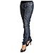 Jeans Skinny Denim Cotone Vita Bassa Blu Invecchiato - W28 - It42 - Foto miniatura 2