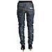 Jeans Skinny Denim Cotone Vita Bassa Blu Invecchiato - W28 - It42 - Foto miniatura 3