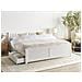 Letto Con Cassetti Contenitori Legno Di Pino Olendon 180 X 200 Cm Bianco - Foto miniatura 1