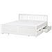 Letto Con Cassetti Contenitori Legno Di Pino Olendon 180 X 200 Cm Bianco - Foto miniatura 4