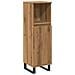 Armadietto Da Bagno Rovere Artigianale 30x30x100 Cm Truciolato - Foto miniatura 2