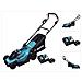 Tagliaerba a Spinta DLM330RM 18V 33 cm 30 L con Batteria Colore Nero Blu - Foto miniatura 2