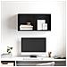 Mobile TV montato a muro Rovere nero 37x37x72 cm Legno massello - Foto miniatura 5