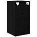 Mobile TV montato a muro Rovere nero 37x37x72 cm Legno massello - Foto miniatura 9