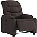 Poltrona Elettrica Reclinabile Marrone Scuro in Tessuto - Foto miniatura 3