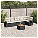 Set Divani da Giardino con Cuscini 7pz Nero Polyrattan - Foto miniatura 2