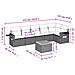 Set Divani da Giardino con Cuscini 7pz Nero Polyrattan - Foto miniatura 9