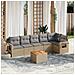 Set Divano da Giardino 7 pz con Cuscini Beige Misto Polyrattan - Foto miniatura 2