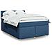 Giroletto a Molle con Materasso Blu 140x190 cm in Tessuto - Foto miniatura 2