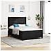 Letto a rete a molle con materasso nero 160x200 cm tessuto - Foto miniatura 2