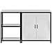 Set di Stoccaggio per Cucina 2 pcs Argento 150 x 50 x 92 cm - Foto miniatura 8