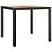 Set da Pranzo per Giardino 5 pcs Nero e Legno 90 x 90 x 75 cm - Foto miniatura 5
