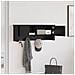 Appendiabiti a muro con lo scaffale Rovere nero 80 x 20 x 30 cm - Foto miniatura 4