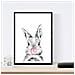 Set Di 6 Stampe Animali Bambini Gomma Da Masticare Cervo Maiale Volpe Gufo Cane A4 Cornice Nera - Foto miniatura 4