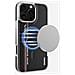 Custodia Magnetica Nera Compatibile Con Iphone 17 Pro - Texture Diamante, Protezione Antiurto - Foto miniatura 2