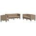 Set Divani Chesterfield 3pz Cappuccino in Similpelle - Foto miniatura 1