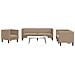 Set Divani Chesterfield 3pz Cappuccino in Similpelle - Foto miniatura 2