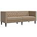 Set Divani Chesterfield 3pz Cappuccino in Similpelle - Foto miniatura 4