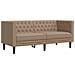 Set Divani Chesterfield 3pz Cappuccino in Similpelle - Foto miniatura 5