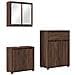 Set di mobili per il bagno con cassetto 3 pcs Rovere Marrone - Foto miniatura 1