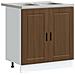 Mobiletto per lavabo Porto 2 pcs Marrone Legno multistrato - Foto miniatura 1