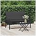 Panca da Giardino con Cuscino Nera 105 cm in Polyrattan - Foto miniatura 2