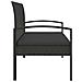Panca da Giardino con Cuscino Nera 105 cm in Polyrattan - Foto miniatura 4