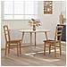 Sedia da pranzo 2 pcs Naturale Legno di gomma solido - Foto miniatura 3