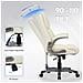 Sedia Da Ufficio Ergonomica Con Schienale Alto, Braccioli Ribaltabili E Funzione Di Inclinazione Regolabile - Foto miniatura 5