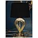 Lampada Da Tavolo Maxt Piccola In Ferro Dorato E Nero Con Paralume In Tessuto Nero - Foto miniatura 5