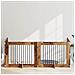 Cancello per cani con supporti 4 pcs Legno antico 100 x 80 cm - Foto miniatura 2