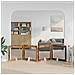 Cancello per cani con supporti 4 pcs Legno antico 100 x 80 cm - Foto miniatura 3