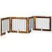 Cancello per cani con supporti 4 pcs Legno antico 100 x 80 cm - Foto miniatura 4